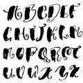 Hand drawn elegant calligraphy font. Modern brush lettering.