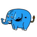 Hand drawn elephant character illustration