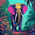 Hand-Drawn Elephant Illustrations for Personalized Gifts Royalty Free Stock Photo