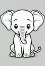 Hand-Drawn Elephant Illustrations for Personalized Gifts Royalty Free Stock Photo