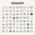 Hand drawn emotion icons