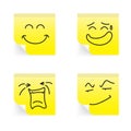 hand drawn emotion on paper stickers Royalty Free Stock Photo