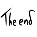 Hand drawn the end sign