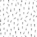 Hand drawn exclamation mark seamless pattern. Scribble doodle exclamation point sign background. Hand drawn sketch