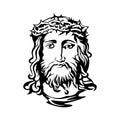 Hand-drawn face of the Lord Jesus Christ.