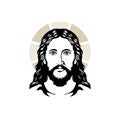 Hand-drawn face of the Lord Jesus Christ.