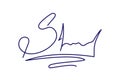 Hand drawn Fake autograph sample
