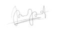 Hand drawn Fake autograph sample