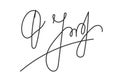 Hand drawn Fake autograph sample
