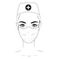 Beautiful nurse in medical mask