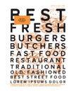 Hand drawn fast food banner. Engraved vector illustration. Burger, pizza, soda, french fries, bagel. Modern trendy