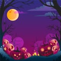 hand drawn flat halloween border template vector design Royalty Free Stock Photo