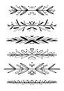 Hand drawn floral borders, dingbats, dividers Royalty Free Stock Photo