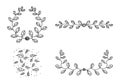 Hand drawn floral elements Royalty Free Stock Photo