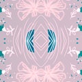 Hand drawn floral ethnic pattern. Seamless abstract batik print. Royalty Free Stock Photo