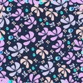 Hand drawn floral pattern. Royalty Free Stock Photo