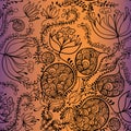 Hand drawn floral pattern