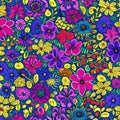 551 Hand-drawn Floral Patterns: An artistic and whimsical background featuring hand-drawn floral patterns in playful and vibrant