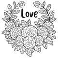 Hand drawn flowers doodle Ornaments background pattern Vector illustration Royalty Free Stock Photo