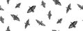 Hand drawn flying wild bird seamless pattern painted by ink. Decorative ornate allover endless vector illustration of wildlife. Royalty Free Stock Photo