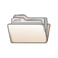 Hand Drawn Folder with Papers Inside for Organization and File Management Royalty Free Stock Photo