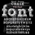 Hand drawn font chalk Royalty Free Stock Photo