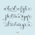 Hand drawn font set