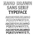 Hand drawn fonts set Royalty Free Stock Photo
