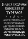 Hand drawn fonts set Royalty Free Stock Photo