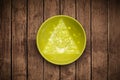 Hand drawn food pyramid on colorful dish plate Royalty Free Stock Photo