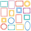 Hand-drawn modern vector frames collection Royalty Free Stock Photo
