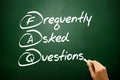 Hand drawn Frequently Asked Questions (FAQ) acronym, business co