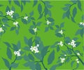 Hand drawn fresh spring seamless pattern. Floral background design with green leaves Royalty Free Stock Photo