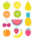 Hand drawn fruits Royalty Free Stock Photo