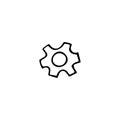 Hand drawn gear icon. Doodle cog symbol. Settings icon. Vector illustration Royalty Free Stock Photo