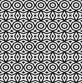 Hand drawn geometric vector pattern backgroundin classic black and white.