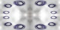 Hand Drawn Geometrical Pattern. Galaxy blue Disco