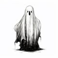 Hand-Drawn Ghost Illustration for a Halloween Gift