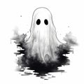 Hand-Drawn Ghost Illustration with a Simple Design