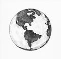 Hand-drawn globe illustration isolated on background Royalty Free Stock Photo