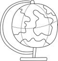 Hand drawn globe. School And Eduction. School concept. geography lesson