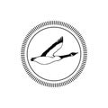 Hand drawn goose emblem Royalty Free Stock Photo