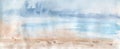 Hand drawn gradient abstract background. Watercolor desert and sky