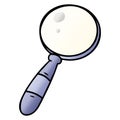 hand drawn gradient cartoon doodle of a magnifying glass