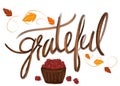 Hand Drawn Grateful Apples Fall Autumn Graphic