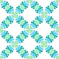 Hand drawn green mosaic seamless