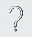Hand drawn grey question mark illustration Royalty Free Stock Photo