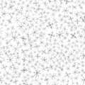 Hand Drawn grey Snowflakes Christmas Seamless Patt