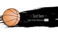 Hand drawn grunge banners with basketball Royalty Free Stock Photo