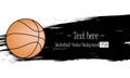 Hand drawn grunge banners with basketball Royalty Free Stock Photo